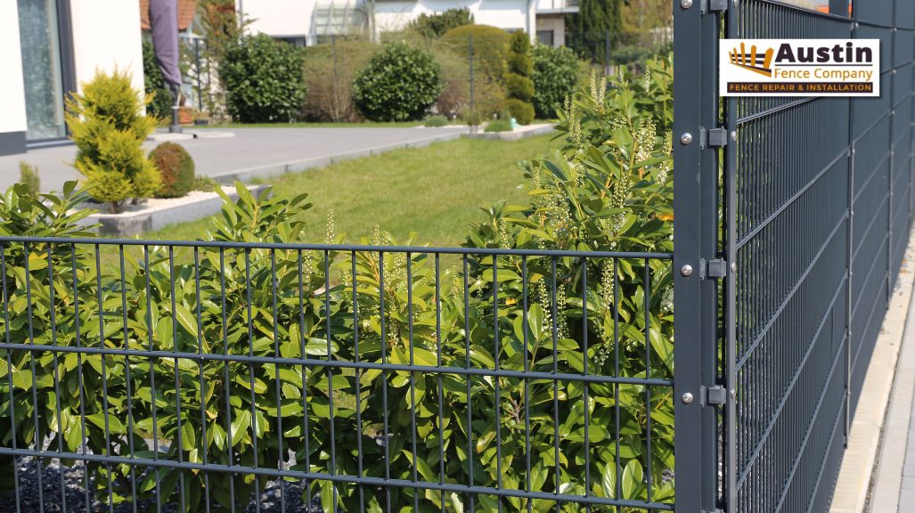 gray metal fence
