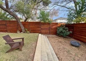 Wooden fence enhancing property boundaries