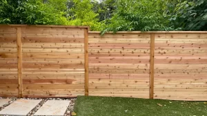 Newly replaced wood fence for a fresh look