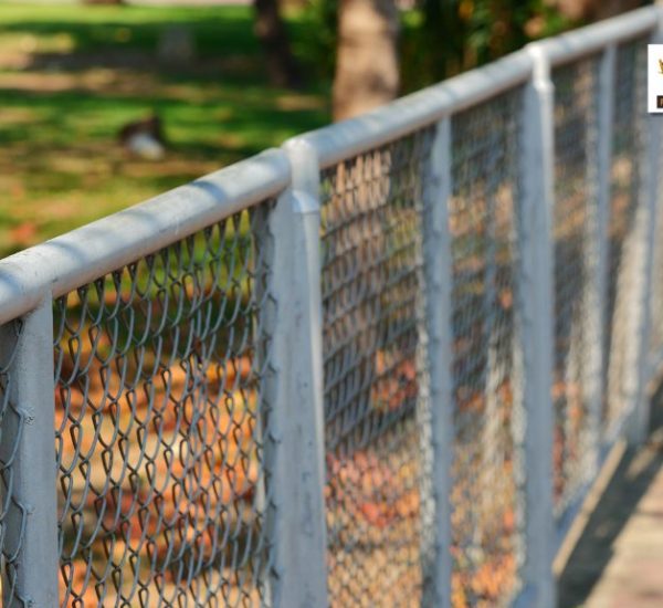 gray chain link fence