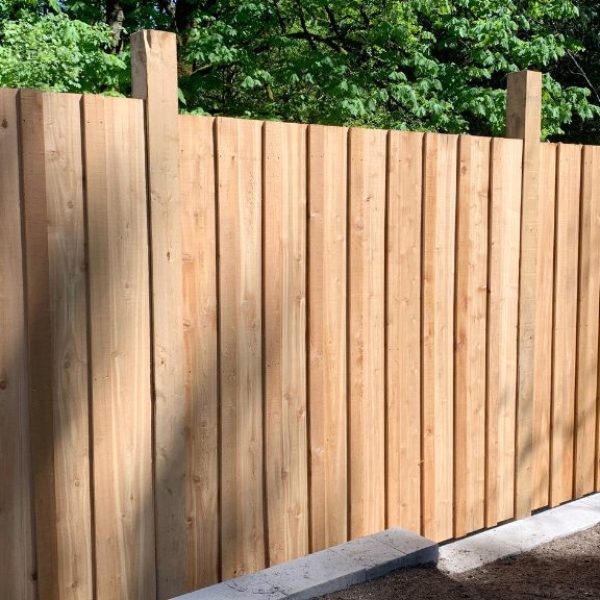 horizontal wooden fence